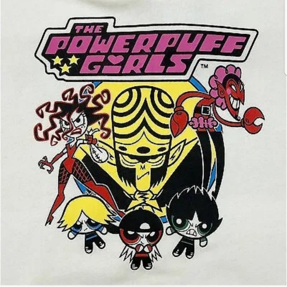 Men's The Powerpuff Girls Villain Graphic Pullover Sweatshirt - Off-Whit… - Picture 2 of 7